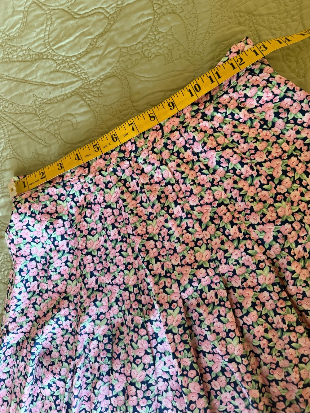 Vintage 90s Components Pink Floral Ankle Maxi Skirt Cottagecore Boho Romantic 8 - Picture 11 of 12